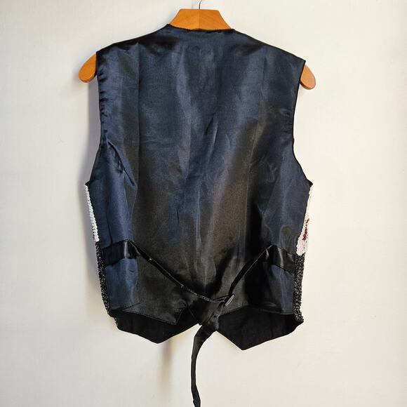 Vintage JC Music Themed Sequin Vest Size M Made In USA 001 Novelty Teacher - Picture 6 of 9